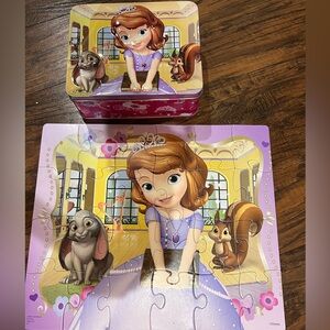 Princess Sophia, 24 pieces, jigsaw  puzzles, with metal box